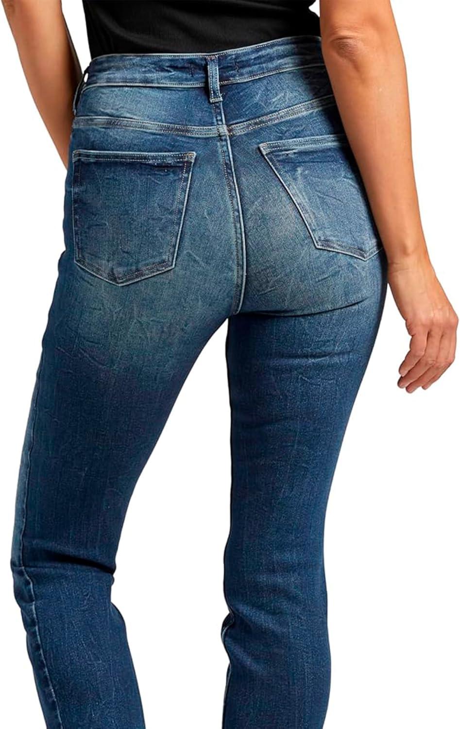 image:imageSilver Jeans Co Womens Infinite Fit High Rise Straight Leg Jeans LegacyMed Wash Inf339