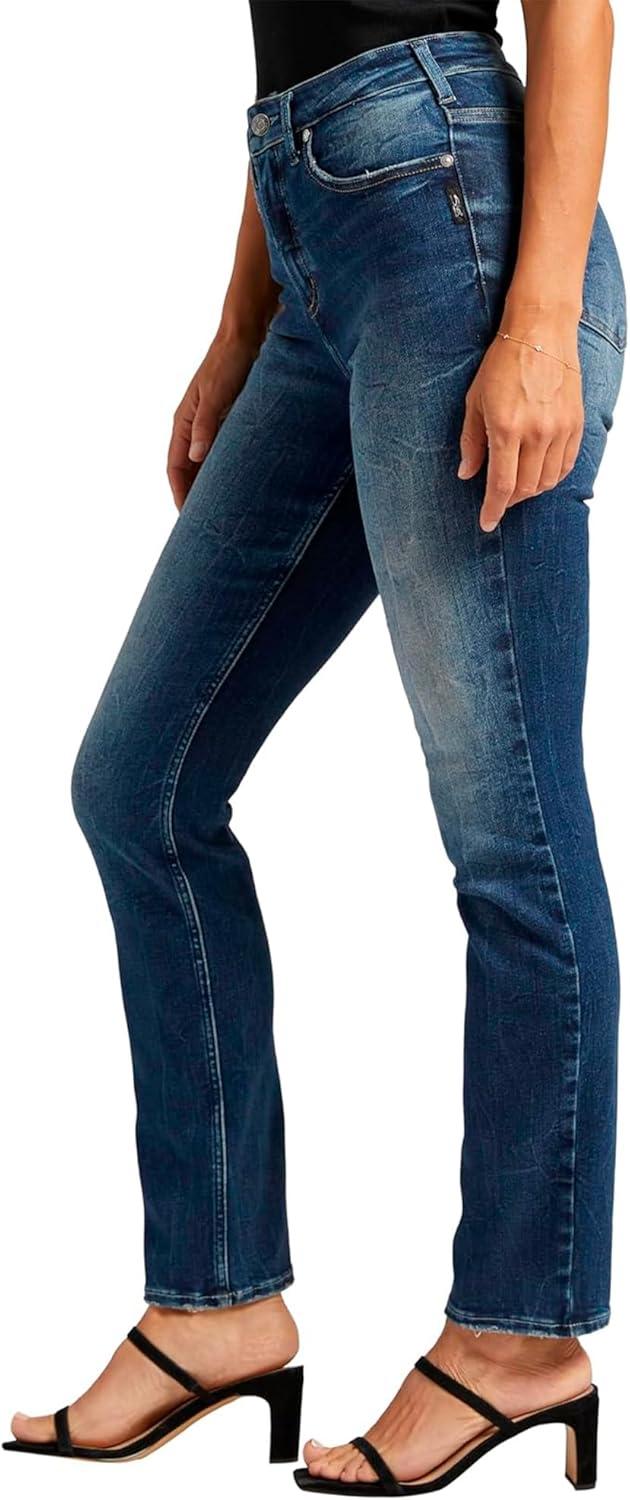 image:imageSilver Jeans Co Womens Infinite Fit High Rise Straight Leg Jeans LegacyMed Wash Inf339