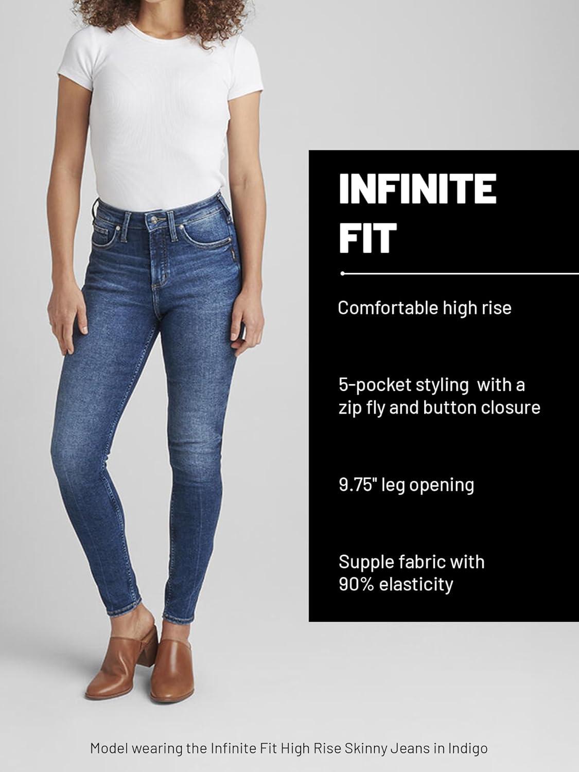 image:imageSilver Jeans Co Womens Infinite Fit Mid Rise Bootcut JeansDark Wash Inf487