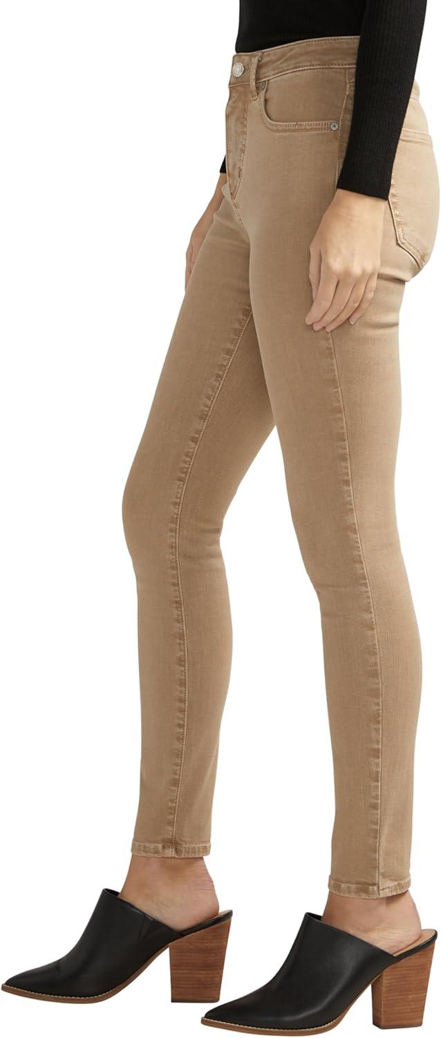 image:imageSilver Jeans Co Womens Isbister High Rise Skinny Leg JeansKhaki