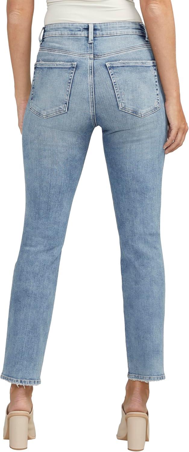 image:imageSilver Jeans Co Womens Isbister High Rise Straight Leg JeansIndigo