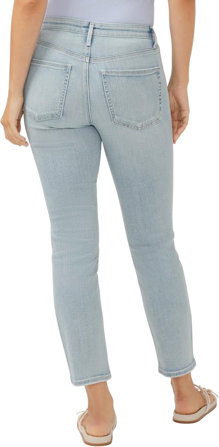 image:imageSilver Jeans Co Womens Isbister High Rise Straight Leg JeansLuxe Stretch Indigo