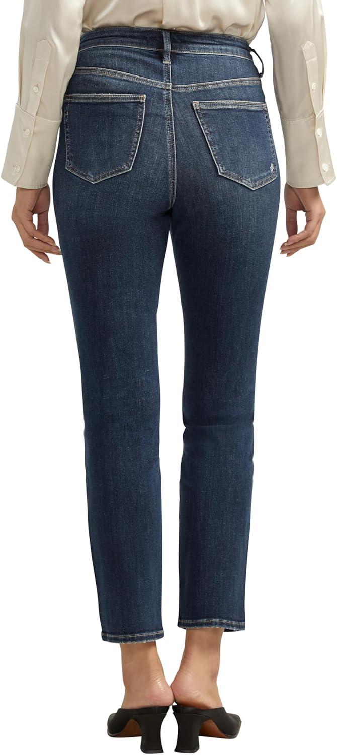 image:imageSilver Jeans Co Womens Isbister High Rise Straight Leg JeansMed Wash Sia341
