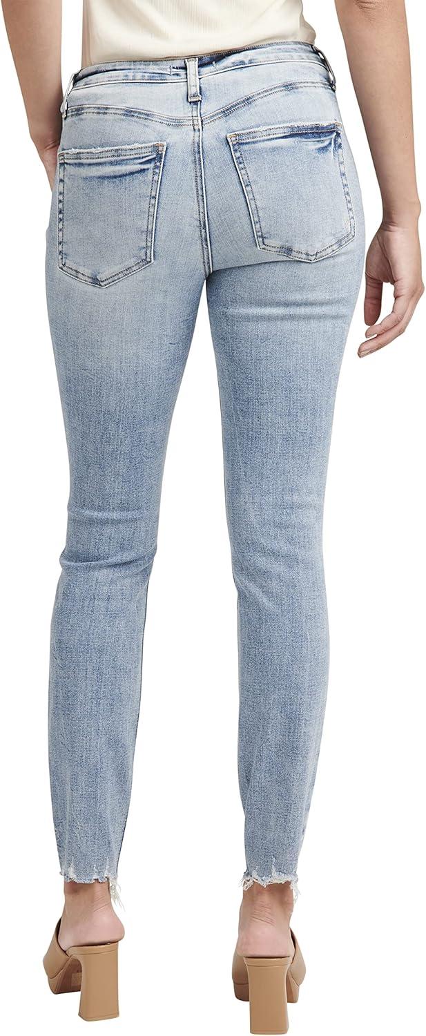 image:imageSilver Jeans Co Womens Most Wanted Mid Rise Skinny Fit JeansLight Wash Ecf180