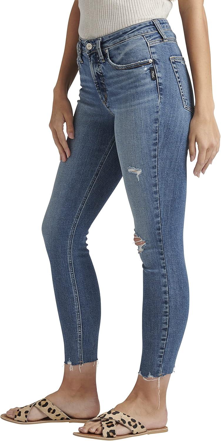 image:imageSilver Jeans Co Womens Most Wanted Mid Rise Skinny Fit JeansMed Wash Egx269