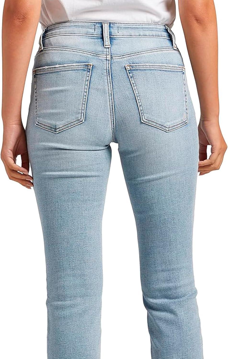 image:imageSilver Jeans Co Womens Most Wanted Mid Rise Straight Leg Crop JeansLight Wash Ecf139