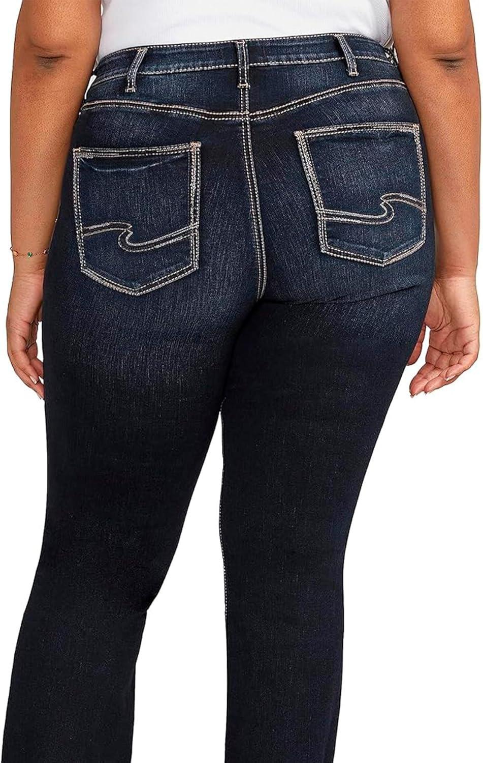 image:imageSilver Jeans Co Womens Plus Size Avery High Rise Slim Bootcut JeansDark Wash Edb484