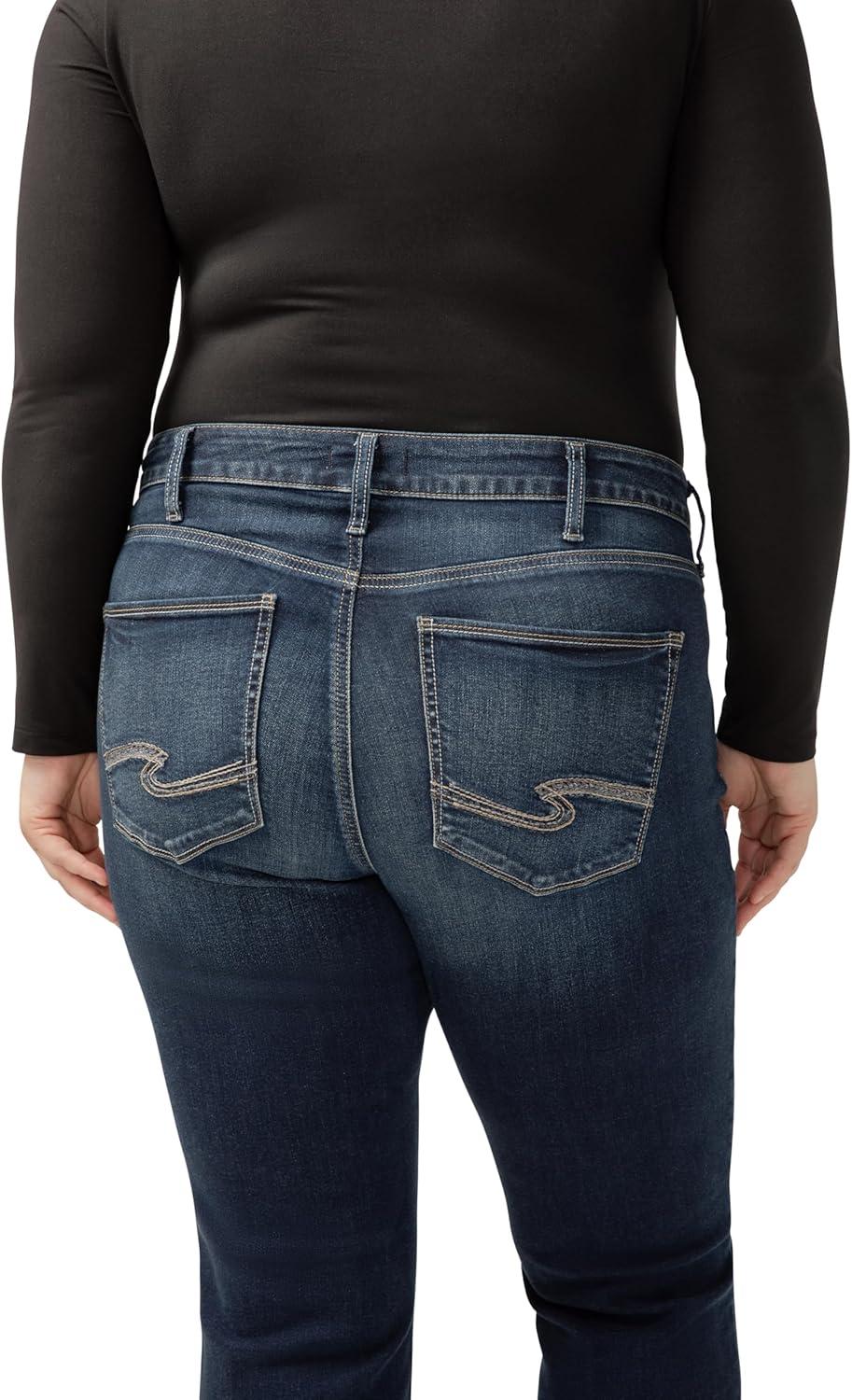 image:imageSilver Jeans Co Womens Plus Size Avery High Rise Slim Bootcut JeansDark Wash Sia419