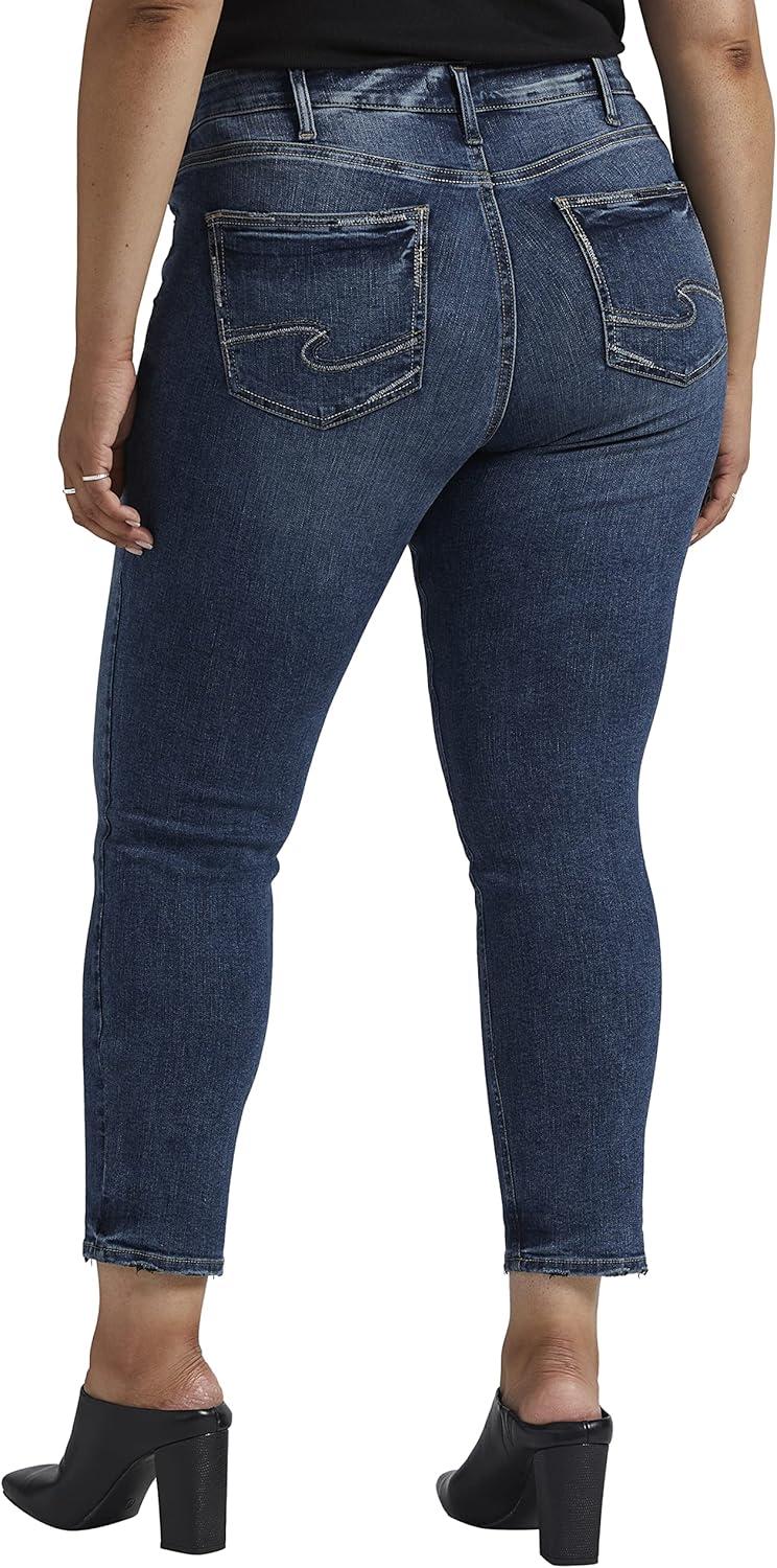 image:imageSilver Jeans Co Womens Plus Size Avery High Rise Straight Leg JeansMed Wash Edb334