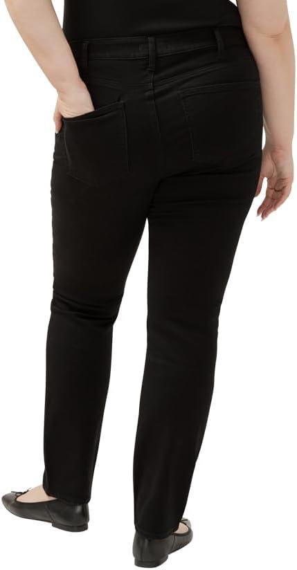image:imageSilver Jeans Co Womens Plus Size AveryDenim High Rise Curvy Fit Straight Leg JeansBlack