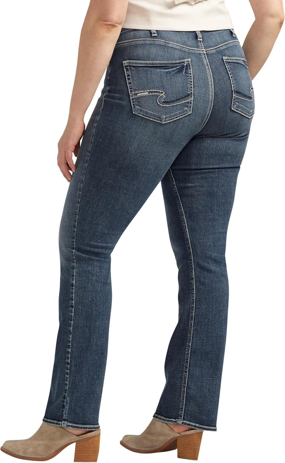 image:imageSilver Jeans Co Womens Plus Size AveryDenim High Rise Curvy Fit Straight Leg JeansIndigo