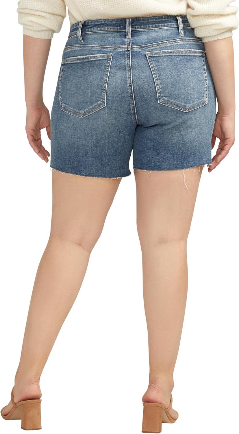 image:imageSilver Jeans Co Womens Plus Size Beau High Rise ShortsDenim ShortsMed Wash Ccg307