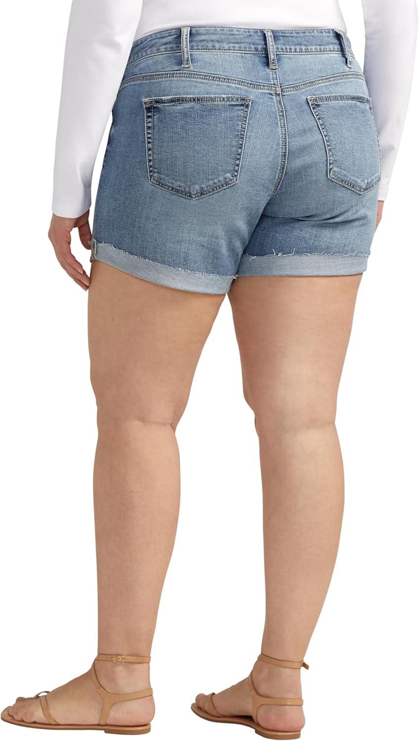 image:imageSilver Jeans Co Womens Plus Size Boyfriend Mid Rise ShortIndigo
