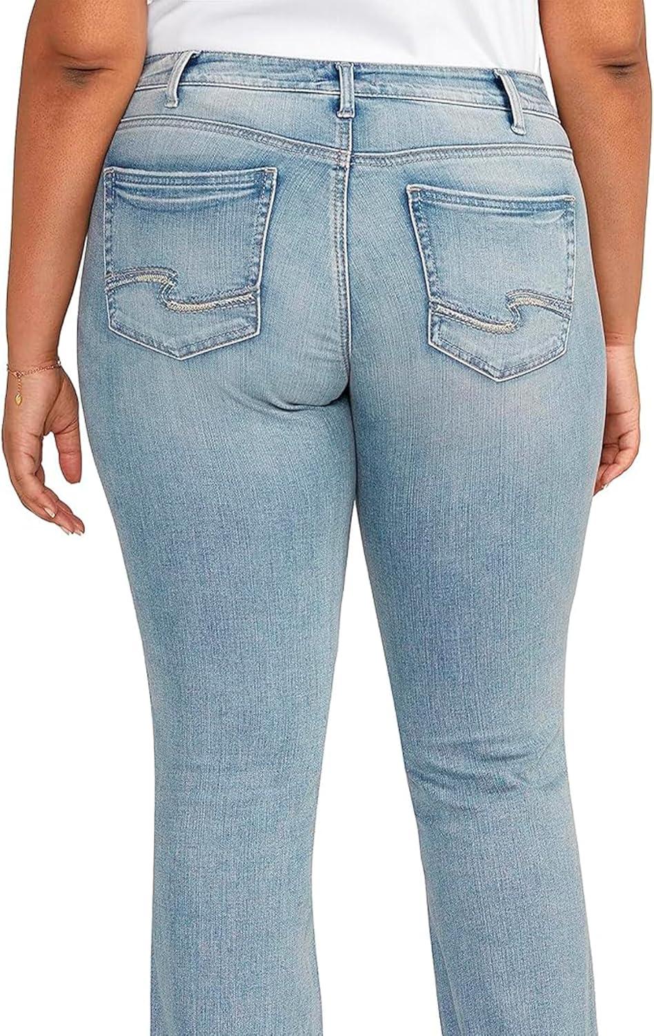 image:imageSilver Jeans Co Womens Plus Size Britt Low Rise Curvy Fit Slim Bootcut Jeans LegacyMed Wash Scv211