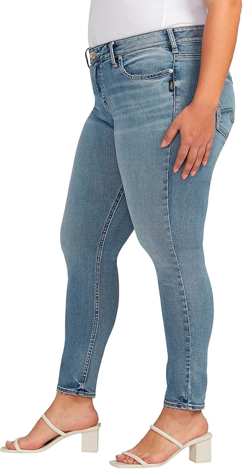 image:imageSilver Jeans Co Womens Plus Size Britt Low Rise Skinny JeansMed Wash Edb280
