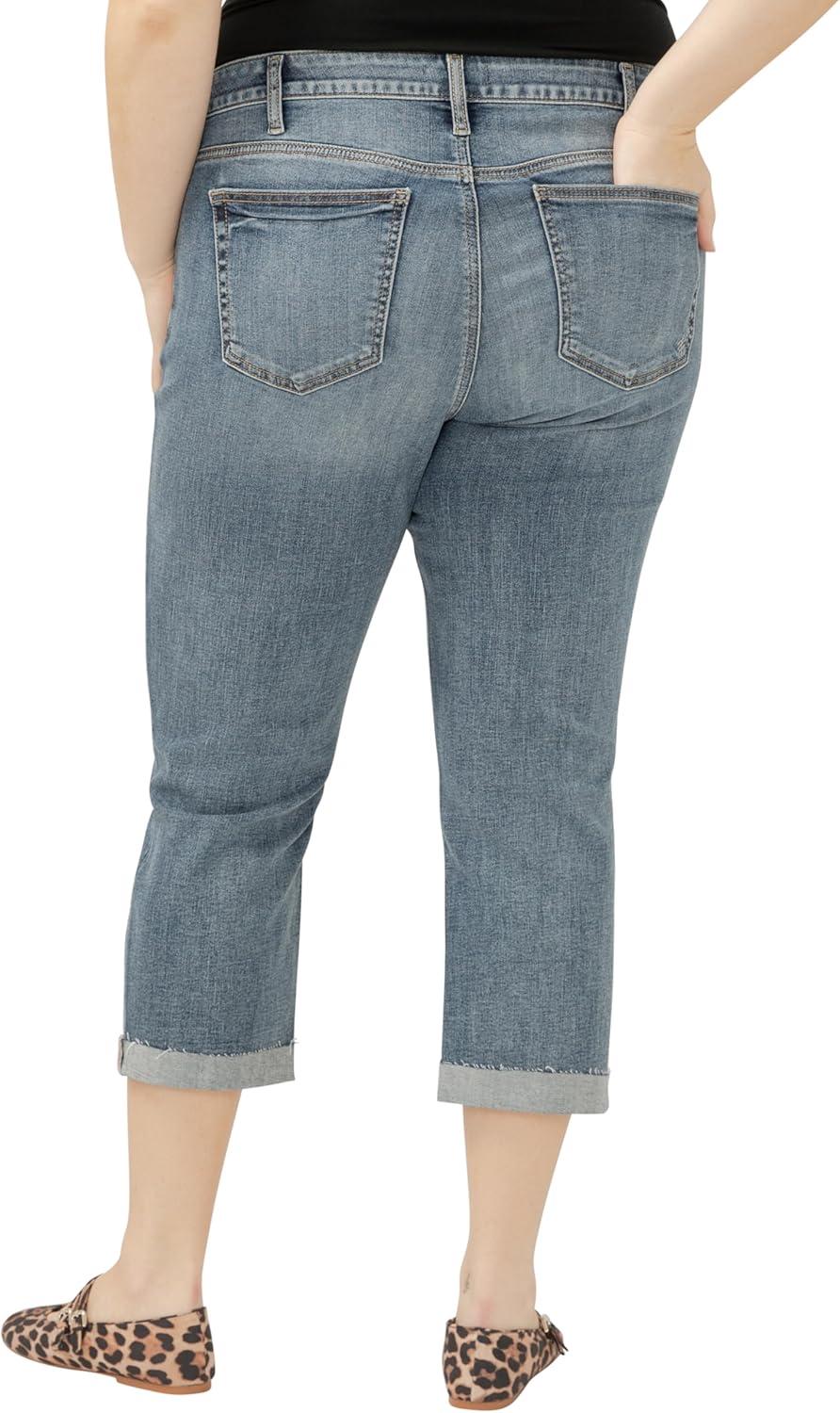 image:imageSilver Jeans Co Womens Plus Size Elyse Mid Rise Capri Jeans LegacyJeansIndigo