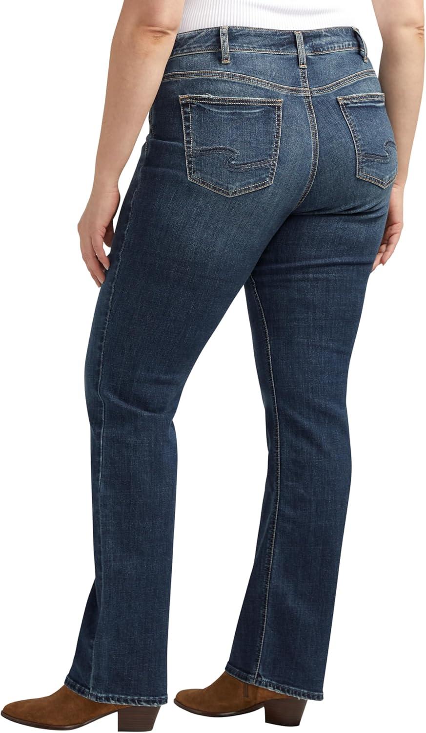 image:imageSilver Jeans Co Womens Plus Size Elyse Mid Rise Slim Bootcut JeansIndigo
