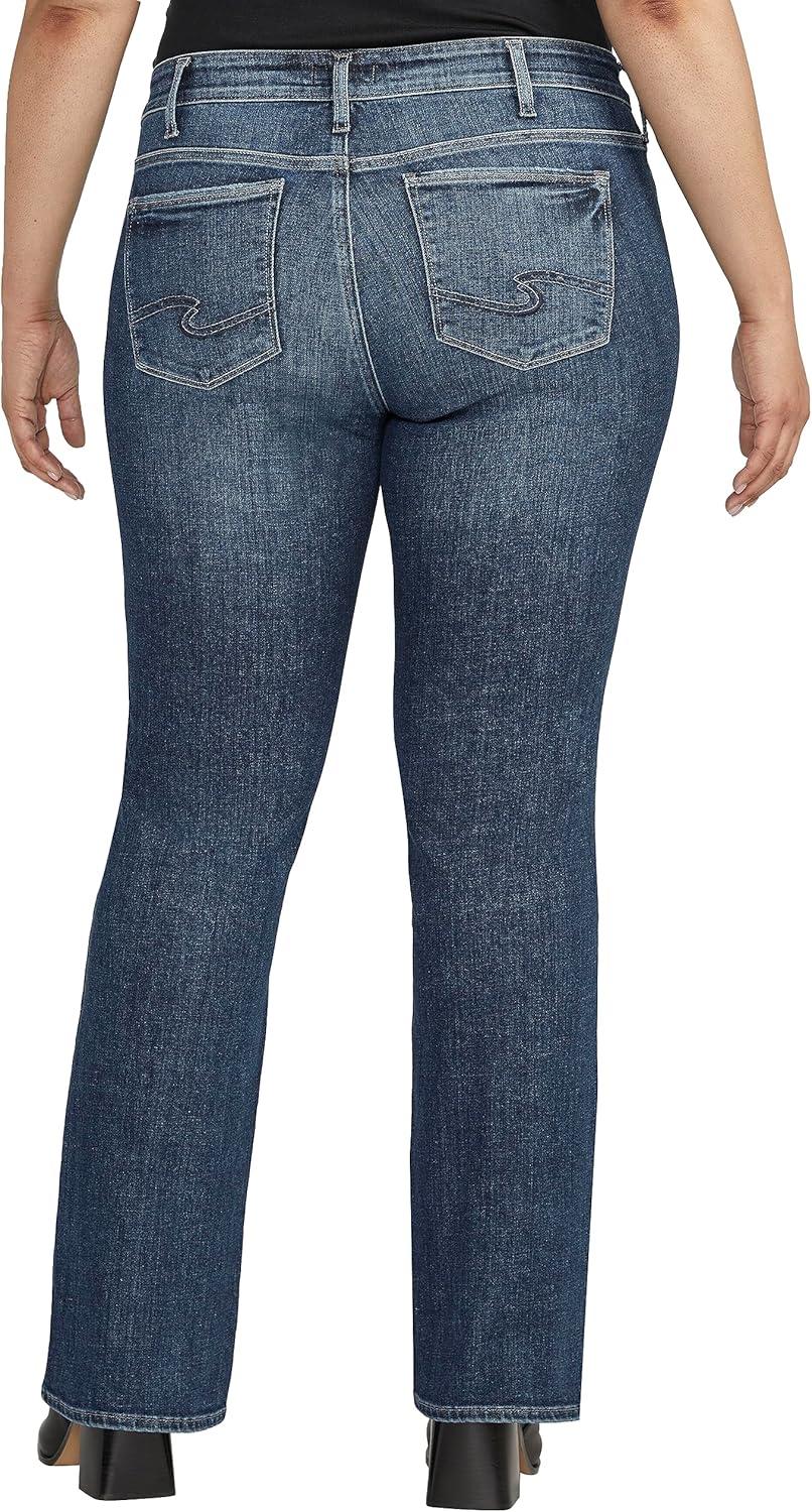 image:imageSilver Jeans Co Womens Plus Size Elyse Mid Rise Slim Bootcut JeansMed Wash Eae366
