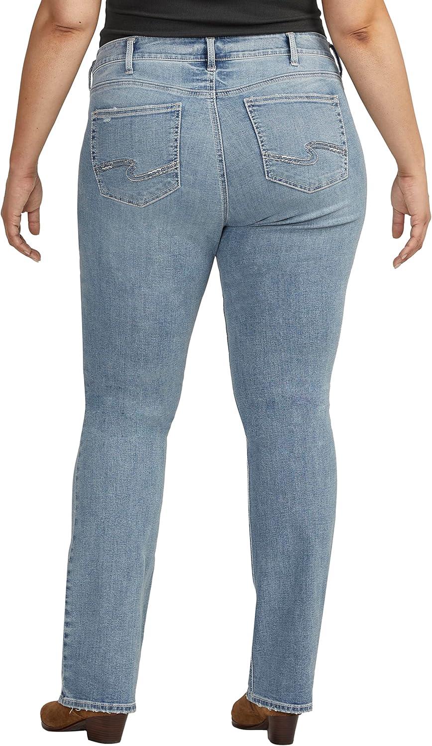 image:imageSilver Jeans Co Womens Plus Size Elyse Mid Rise Slim Bootcut JeansMed Wash Ecf291