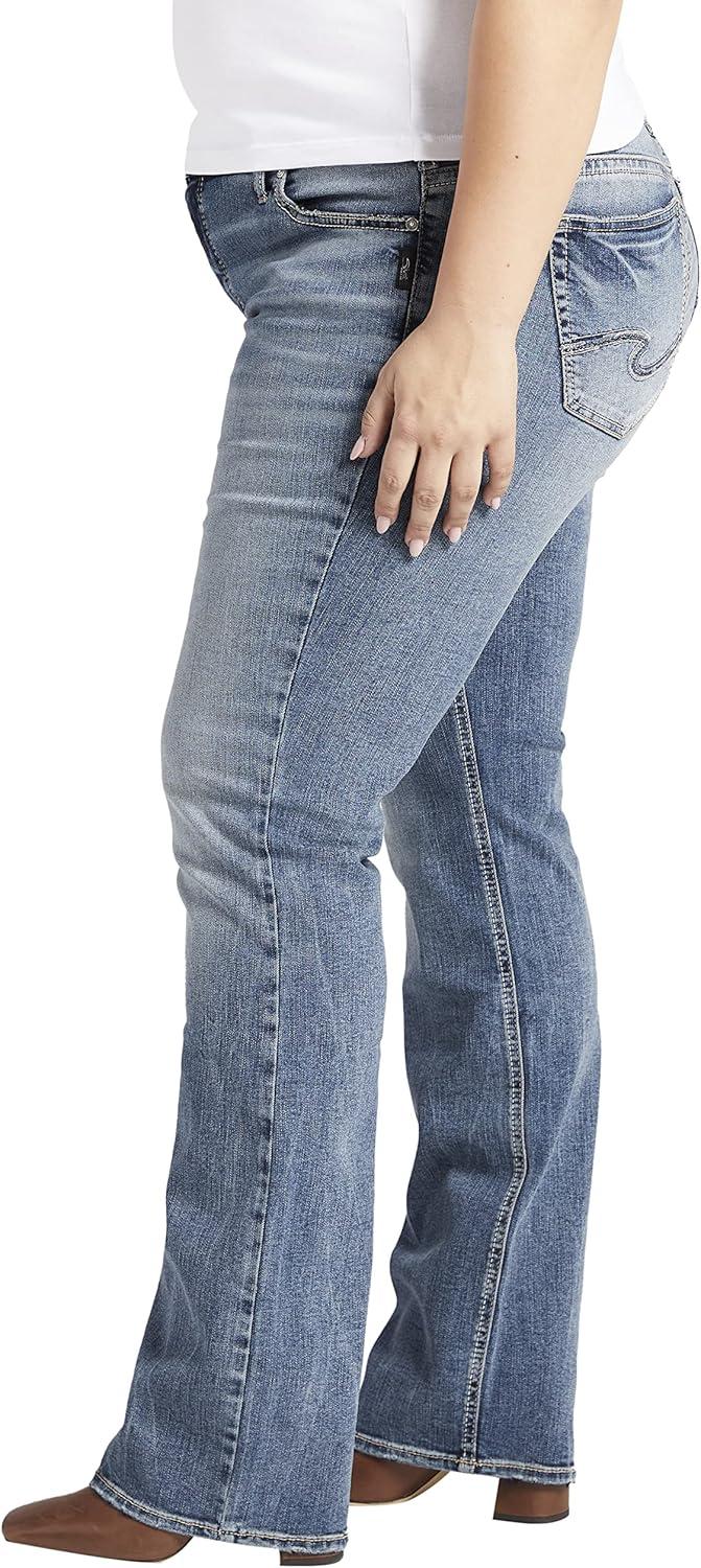 image:imageSilver Jeans Co Womens Plus Size Elyse Mid Rise Slim Bootcut JeansMed Wash Edb257