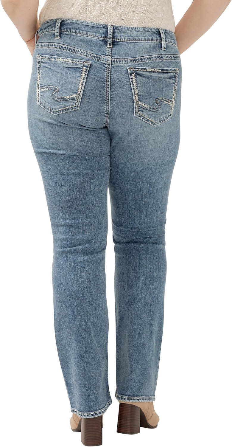 image:imageSilver Jeans Co Womens Plus Size Elyse Mid Rise Slim Bootcut JeansMed Wash Sia336