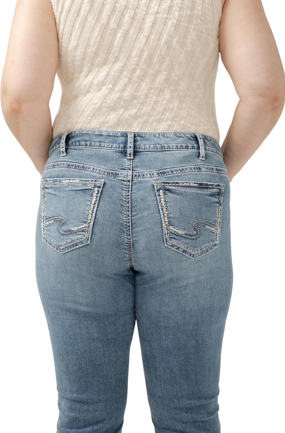 image:imageSilver Jeans Co Womens Plus Size Elyse Mid Rise Slim Bootcut JeansMed Wash Sia336