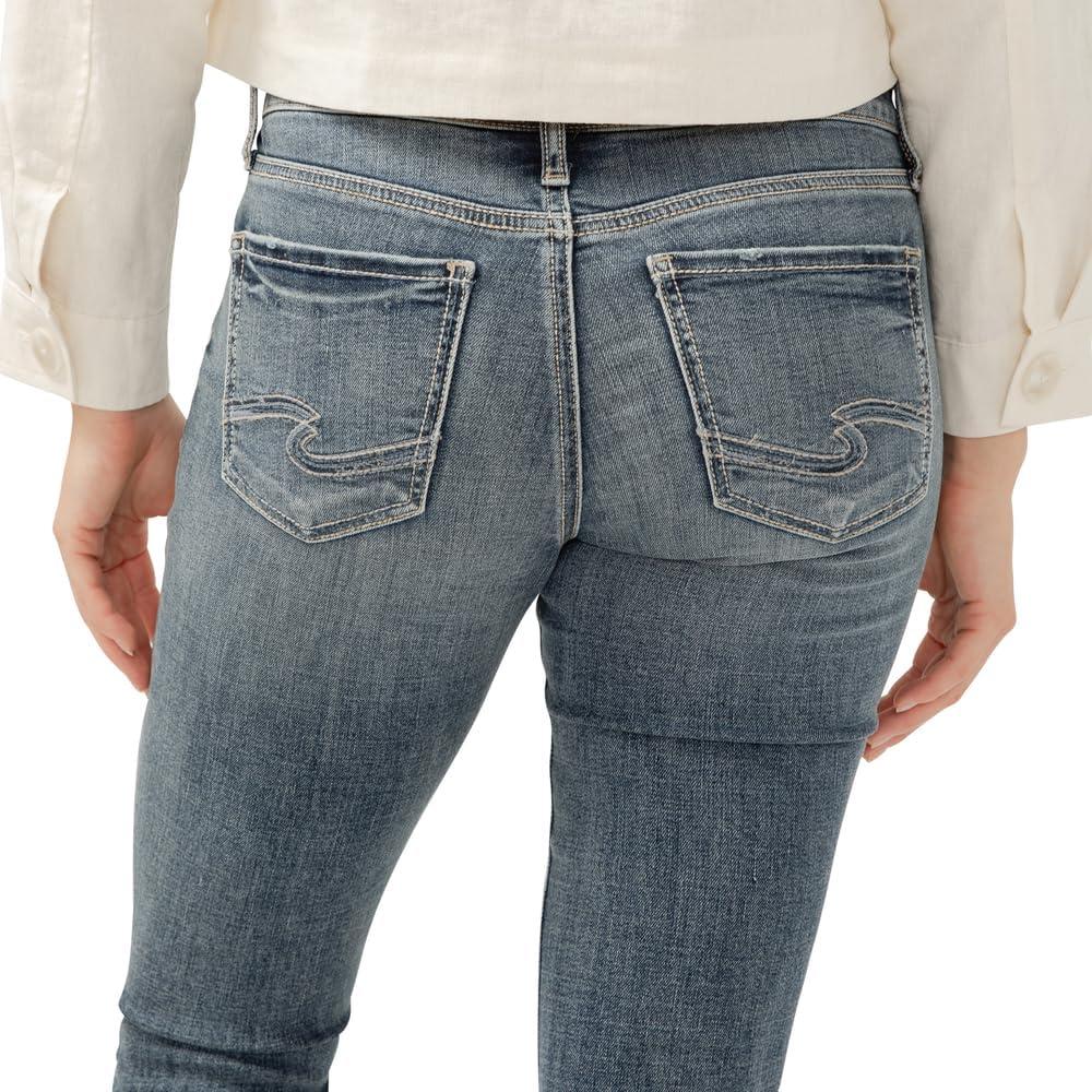 image:imageSilver Jeans Co Womens Plus Size Girlfriend Mid Rise Skinny JeansLight Wash