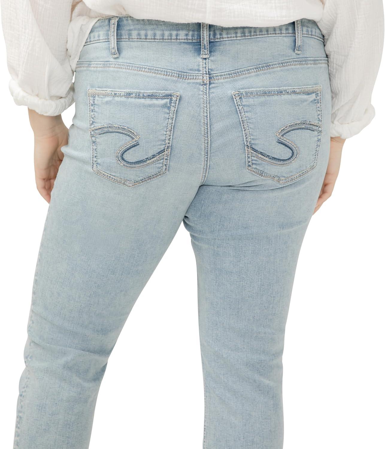 image:imageSilver Jeans Co Womens Plus Size Girlfriend Mid Rise Slim Leg JeansIndigo