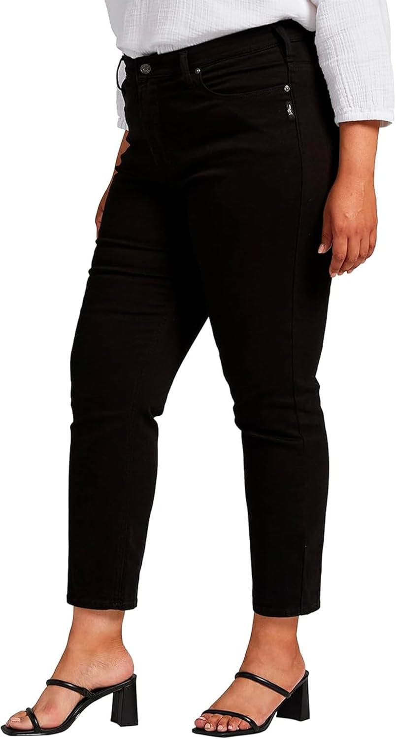 image:imageSilver Jeans Co Womens Plus Size Infinite Fit High Rise Straight Leg JeansDark Wash Inb531