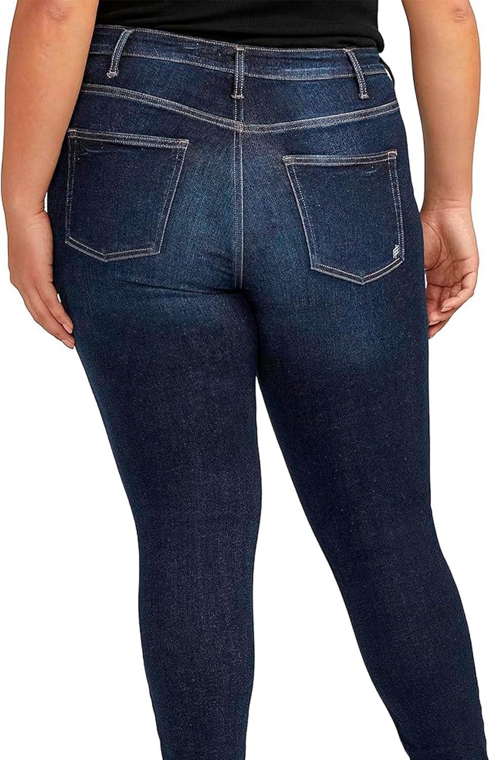 image:imageSilver Jeans Co Womens Plus Size Infinite Fit Mid Rise Skinny Leg JeansDark Wash Inf487