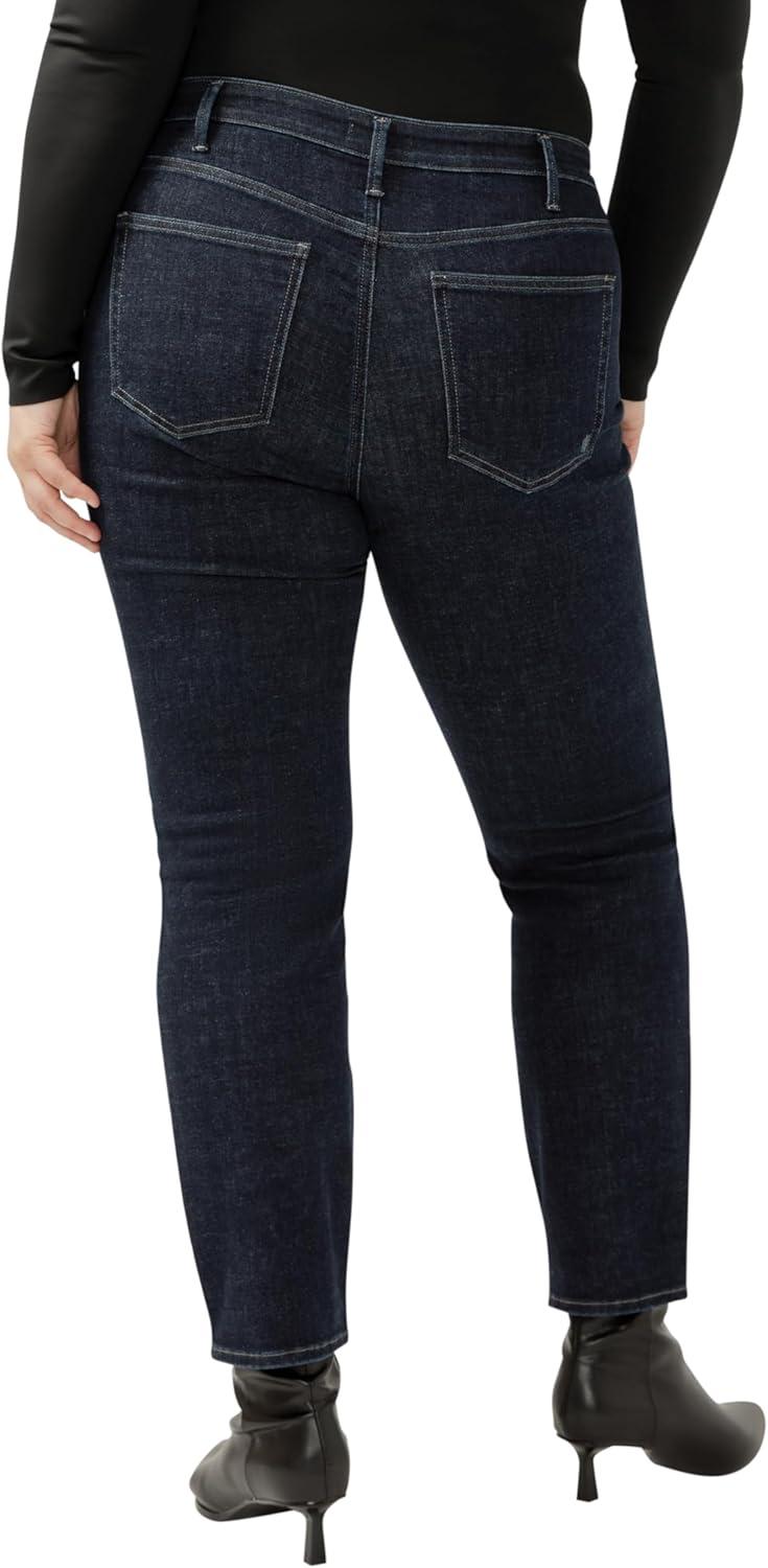 image:imageSilver Jeans Co Womens Plus Size Isbister High Rise Straight Leg JeansDark Wash