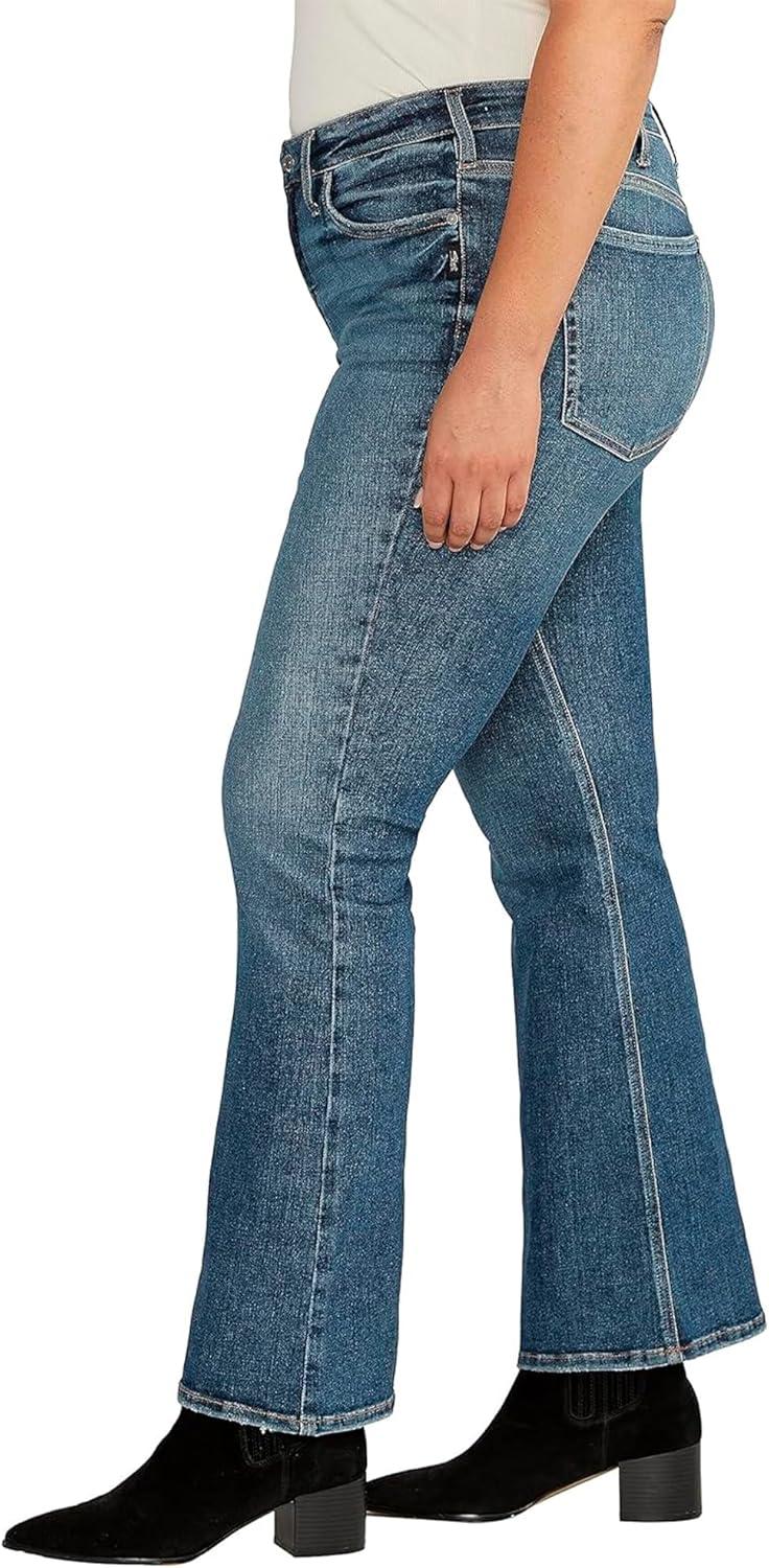 image:imageSilver Jeans Co Womens Plus Size Most Wanted Mid Rise Flare Jeans LegacyMed Wash Eae369