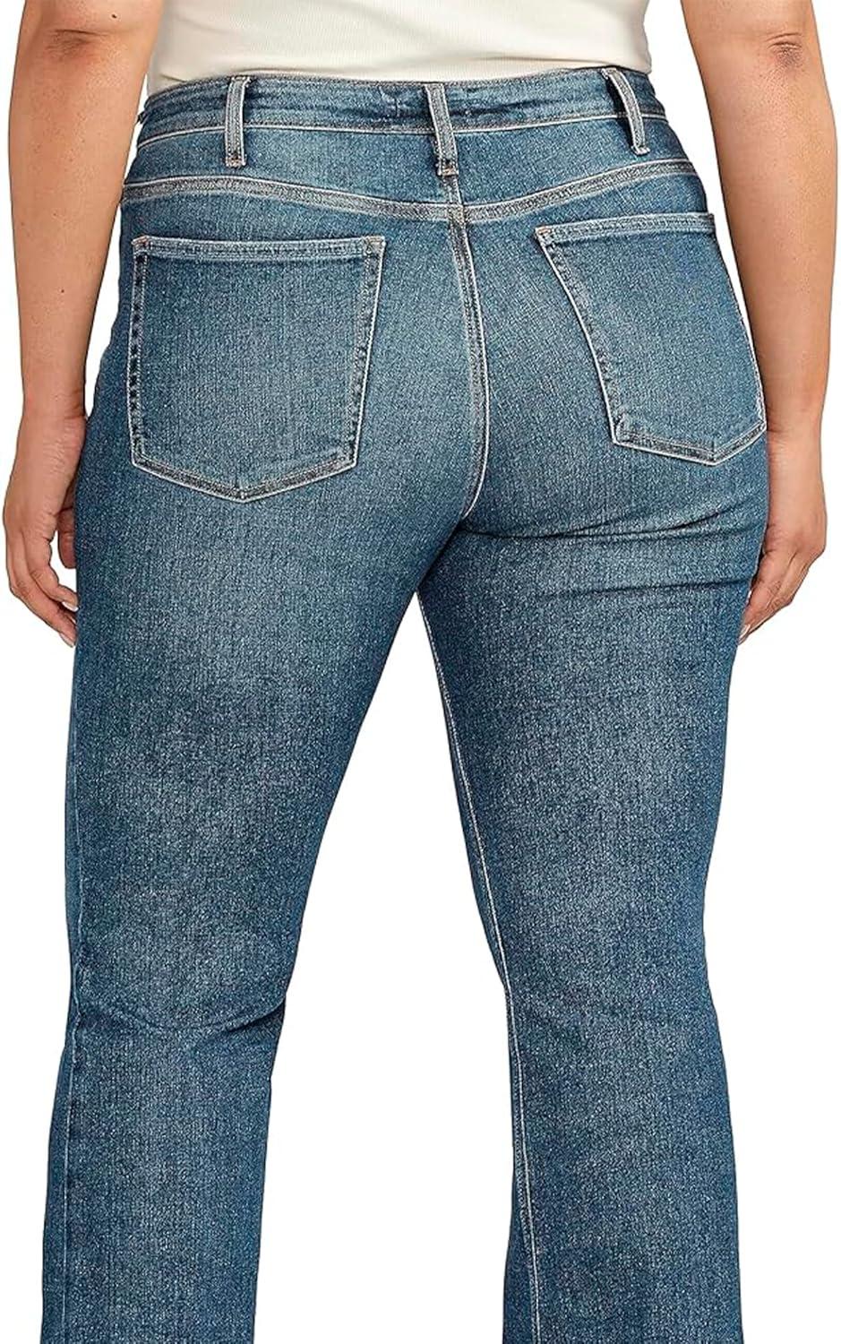 image:imageSilver Jeans Co Womens Plus Size Most Wanted Mid Rise Flare Jeans LegacyMed Wash Eae369