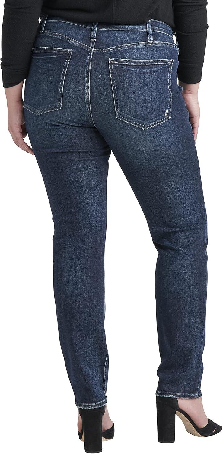 image:imageSilver Jeans Co Womens Plus Size Most Wanted Mid Rise Straight Leg JeansDark Wash Egx413