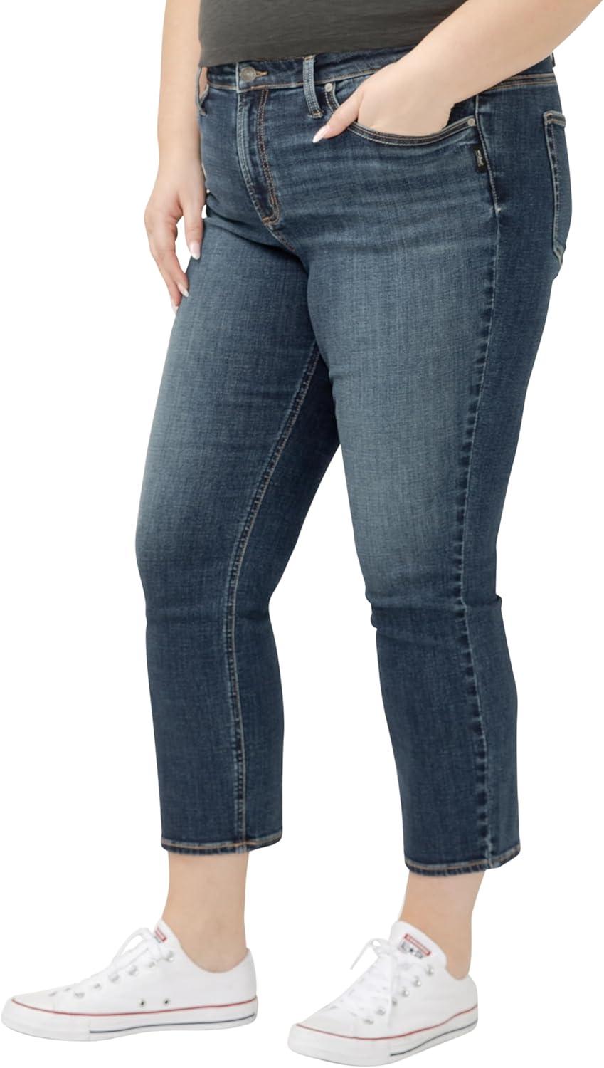 image:imageSilver Jeans Co Womens Plus Size Most Wanted Mid Rise Straight Leg JeansIndigo