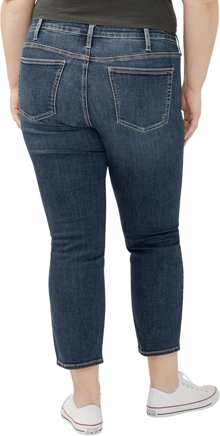 image:imageSilver Jeans Co Womens Plus Size Most Wanted Mid Rise Straight Leg JeansIndigo