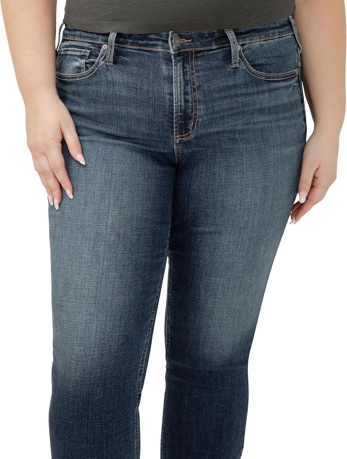 image:imageSilver Jeans Co Womens Plus Size Most Wanted Mid Rise Straight Leg JeansIndigo
