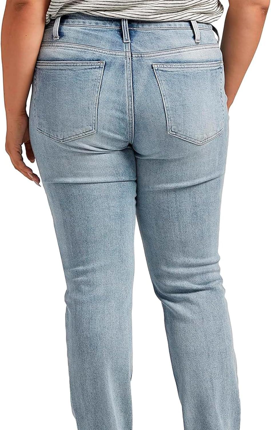 image:imageSilver Jeans Co Womens Plus Size Most Wanted Mid Rise Straight Leg JeansMed Wash Eoe229
