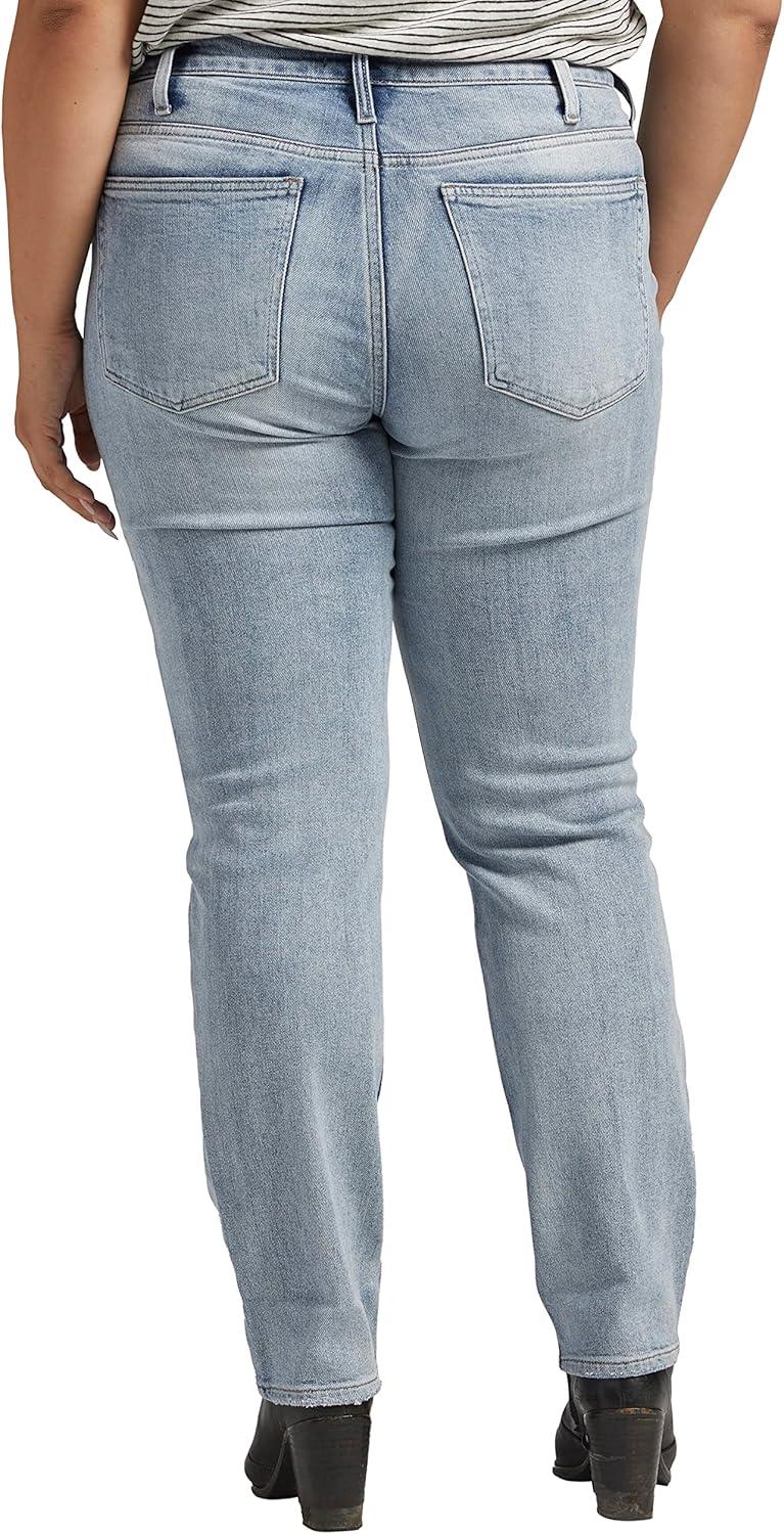 image:imageSilver Jeans Co Womens Plus Size Most Wanted Mid Rise Straight Leg JeansMed Wash Eoe229