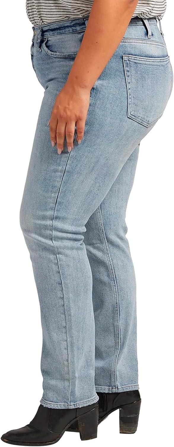 image:imageSilver Jeans Co Womens Plus Size Most Wanted Mid Rise Straight Leg JeansMed Wash Eoe229