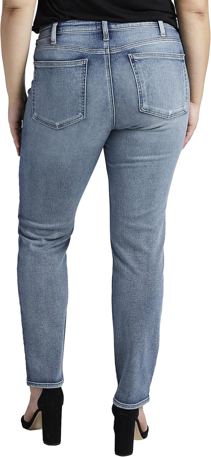 image:imageSilver Jeans Co Womens Plus Size Most Wanted Mid Rise Straight Leg JeansMed Wash Epx245