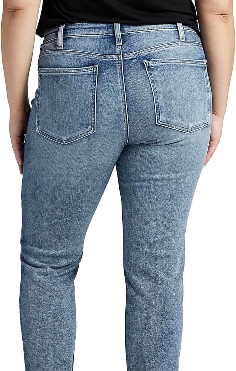 image:imageSilver Jeans Co Womens Plus Size Most Wanted Mid Rise Straight Leg JeansMed Wash Epx245