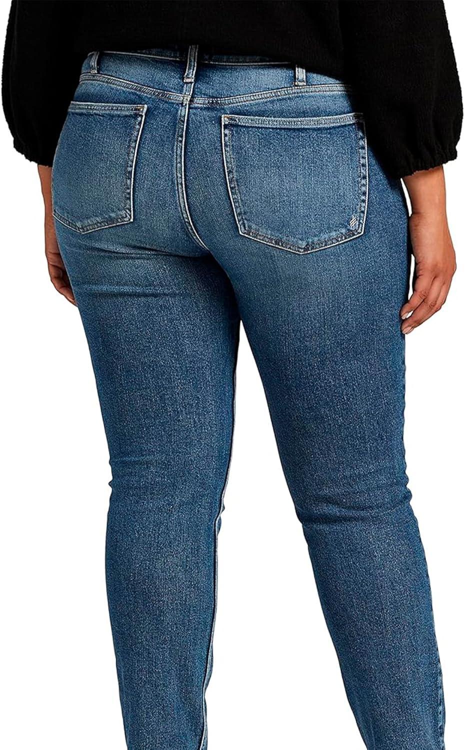 image:imageSilver Jeans Co Womens Plus Size Most Wanted Mid Rise Straight Leg JeansMed Wash Soc332