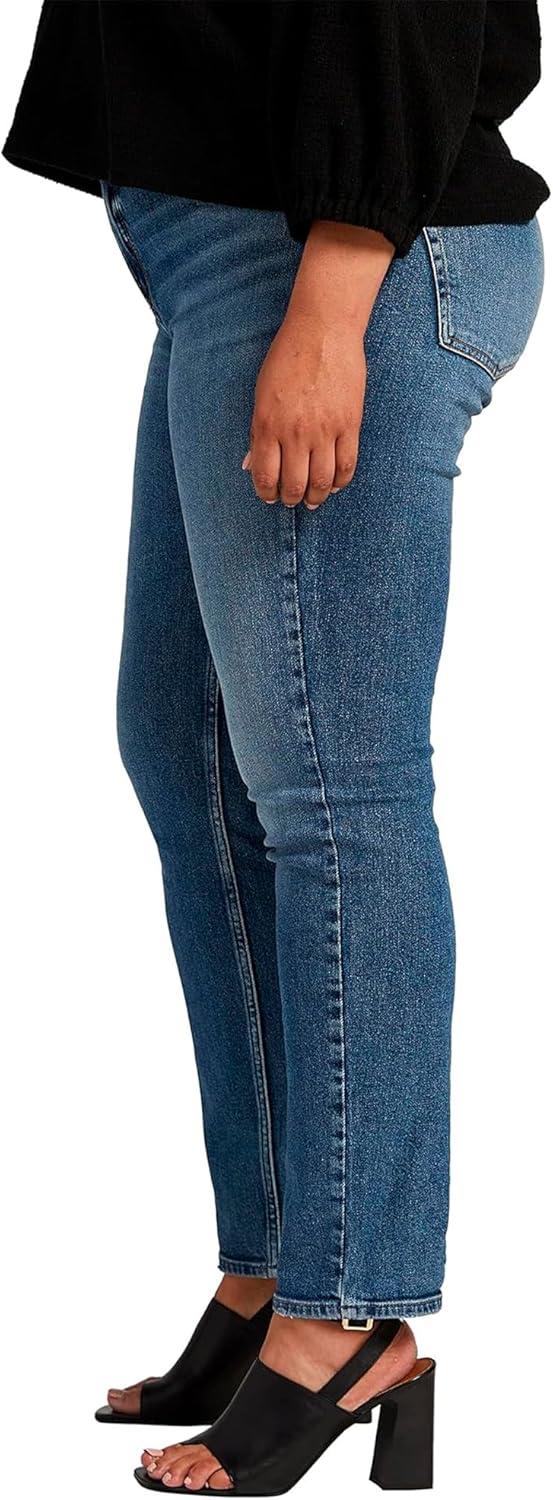 image:imageSilver Jeans Co Womens Plus Size Most Wanted Mid Rise Straight Leg JeansMed Wash Soc332