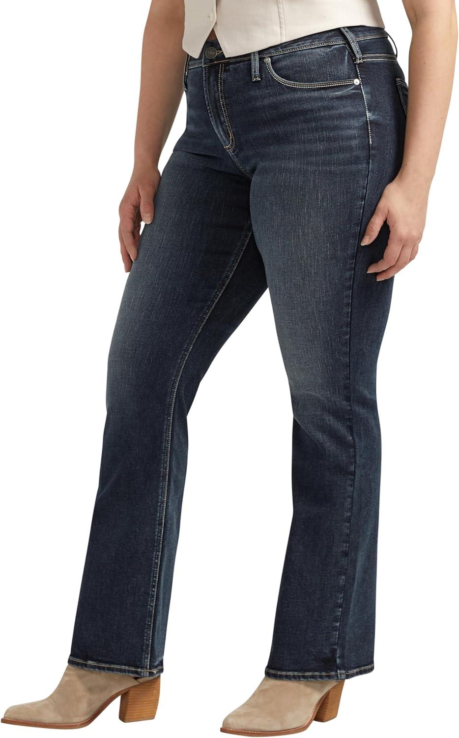 image:imageSilver Jeans Co Womens Plus Size Suki Mid Rise Curvy Fit Bootcut JeansIndigo