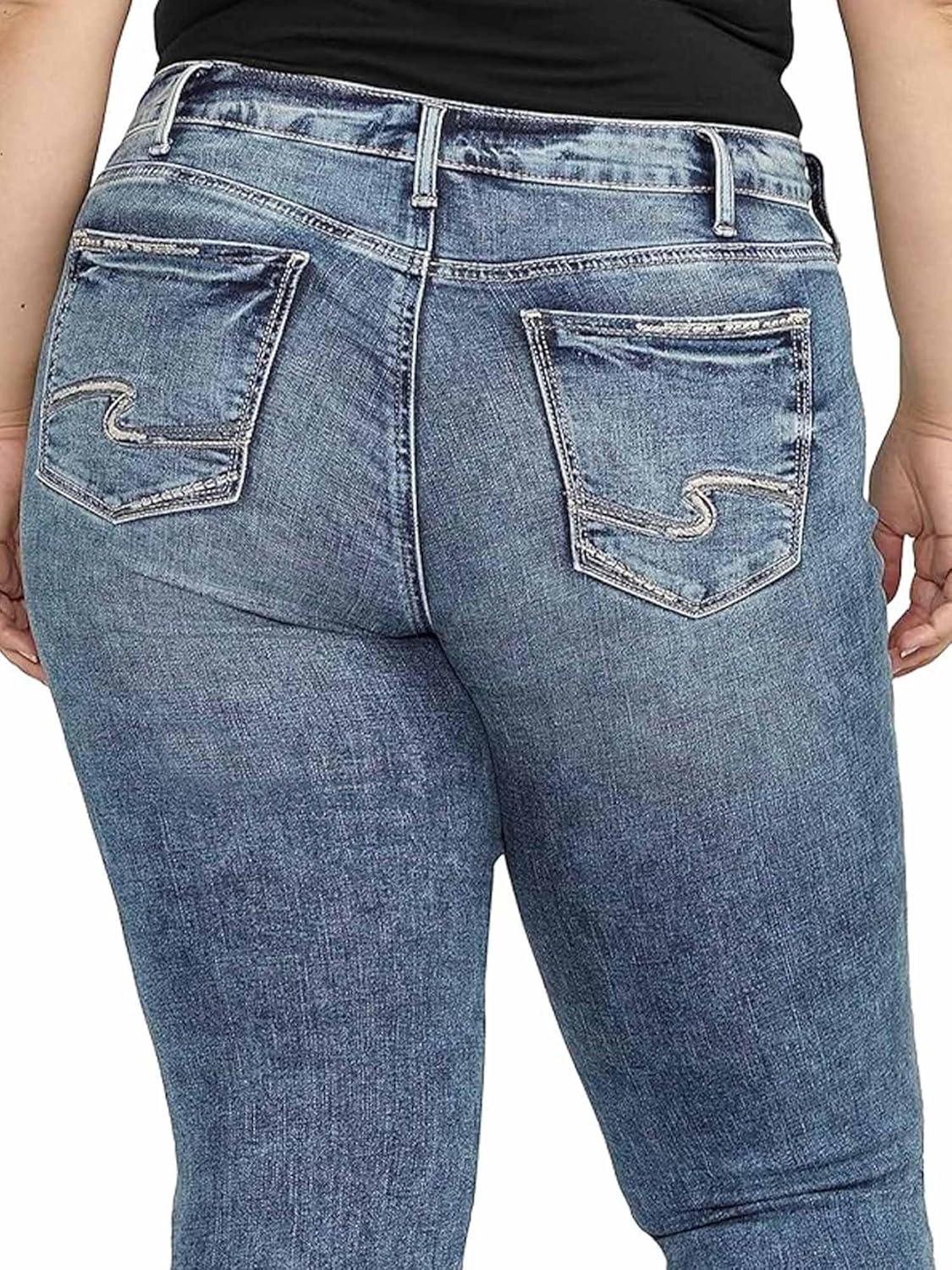 image:imageSilver Jeans Co Womens Plus Size Suki Mid Rise Curvy Fit Bootcut JeansMed Wash Ecf204