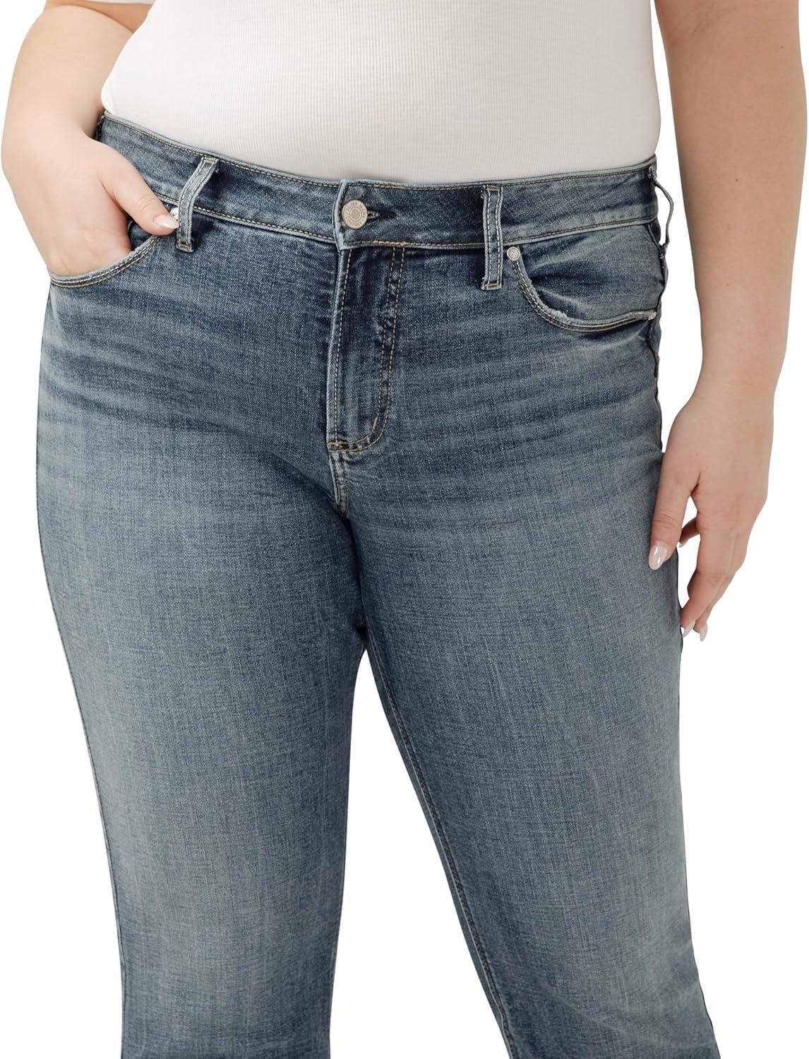 image:imageSilver Jeans Co Womens Plus Size Suki Mid Rise Curvy Fit Bootcut JeansMed Wash Ecf234