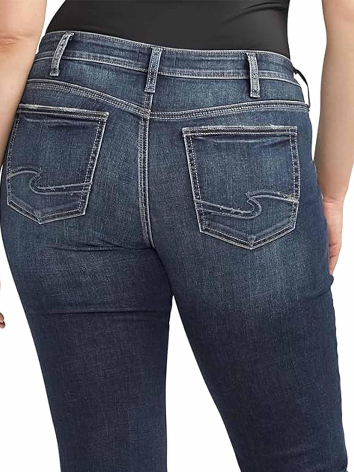 image:imageSilver Jeans Co Womens Plus Size Suki Mid Rise Curvy Fit Capri JeansCapri Indigo