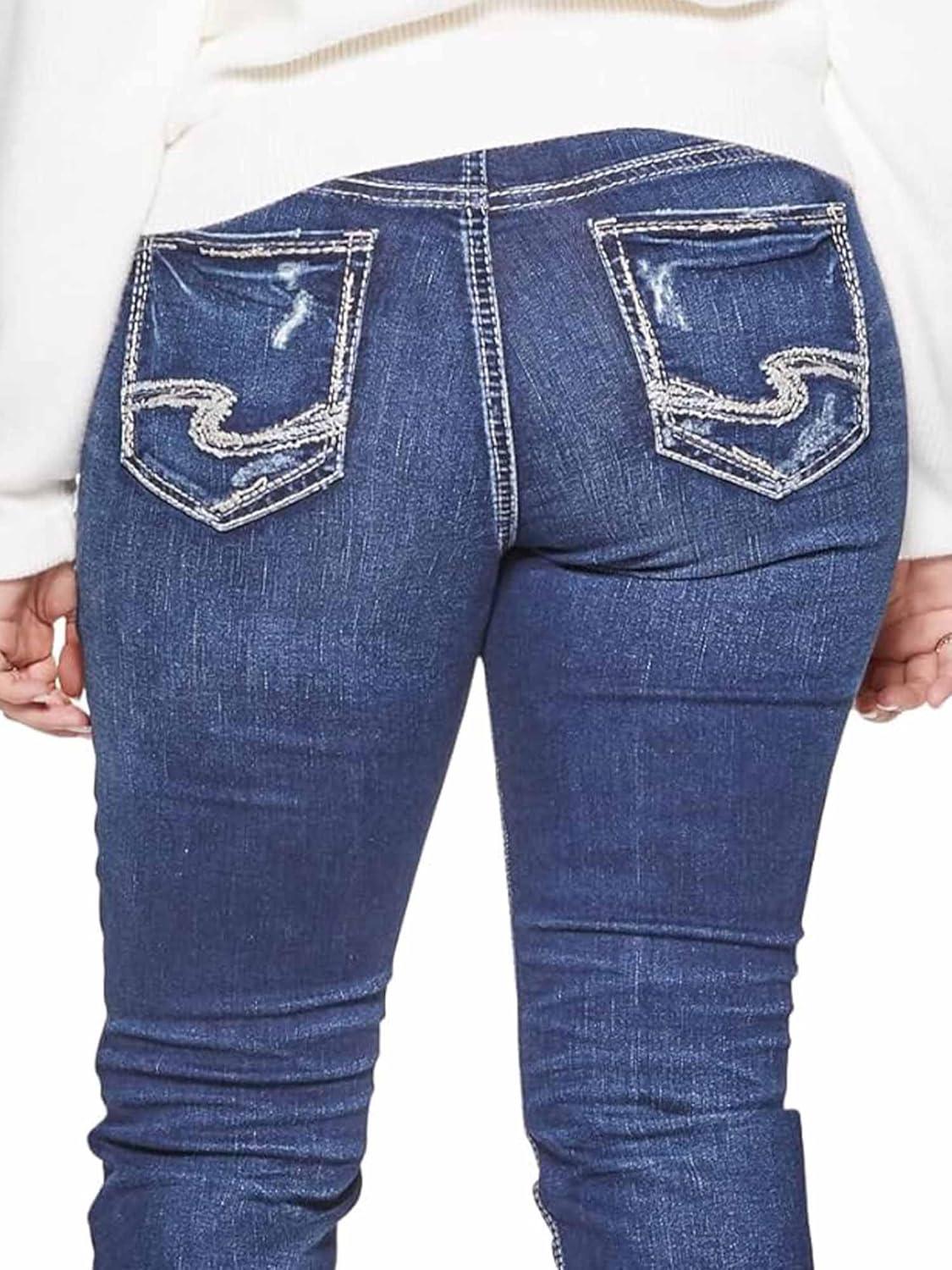 image:imageSilver Jeans Co Womens Plus Size Suki Mid Rise Curvy Fit Capri JeansDark Denimotion