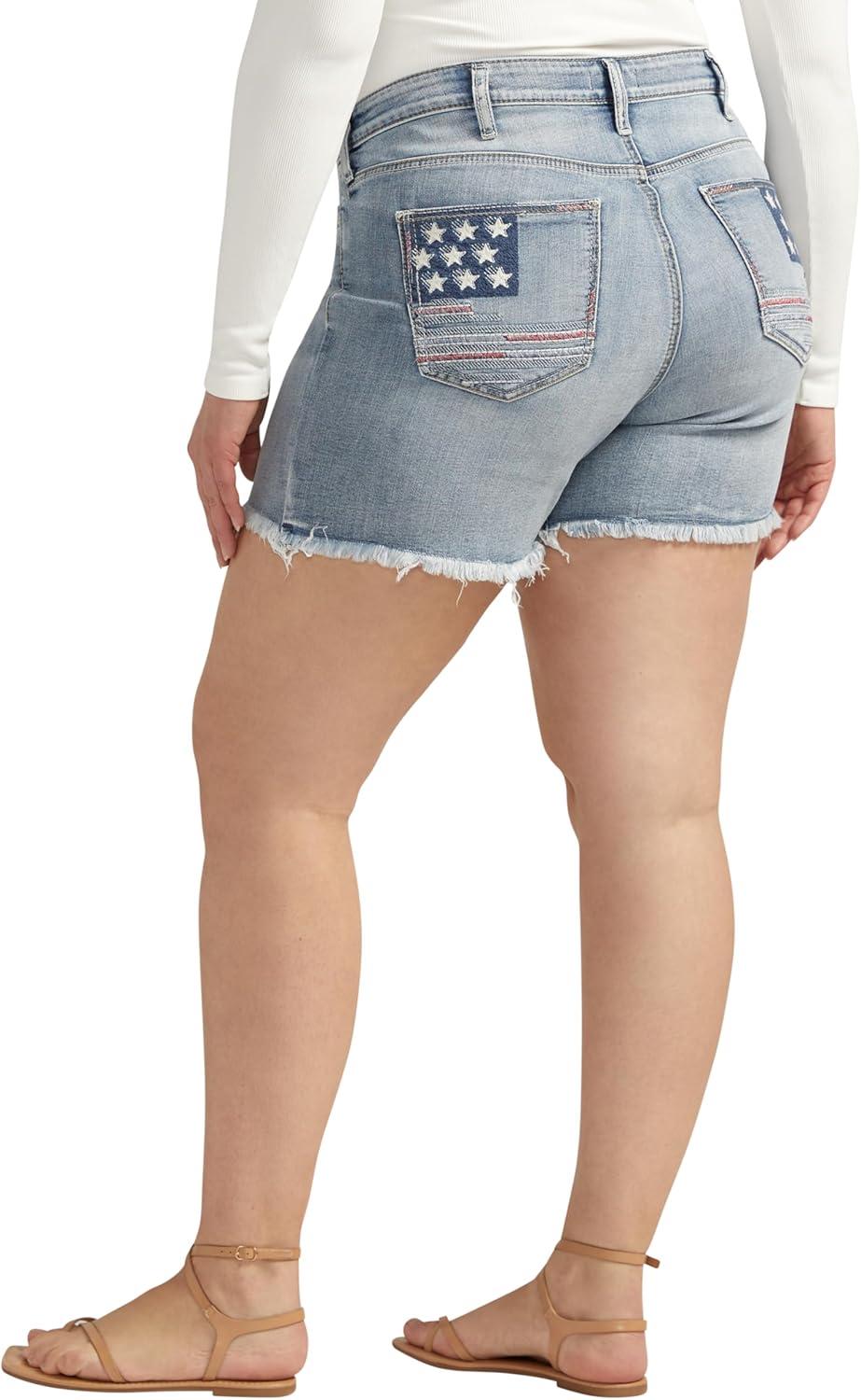 image:imageSilver Jeans Co Womens Plus Size Suki Mid Rise Curvy Fit ShortIndigo